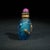 Add a touch of historical elegance to your collection with this exquisite antique snuff bottle. Crafted from blue glass,...