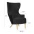 2020s Julia Black Velvet Wingback Chair For Sale - Image 5 of 7