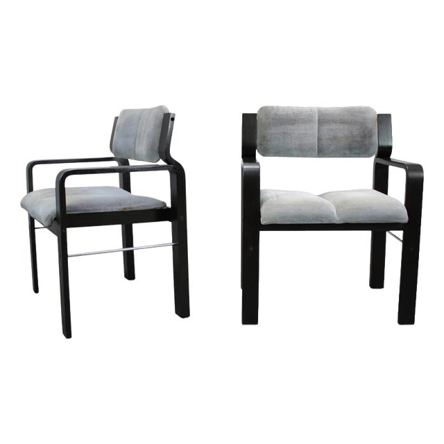 Armchairs by Ludvik Volak for Dřevopodnik Holešov, Czechoslovakia, 1989, Set of 2 For Sale