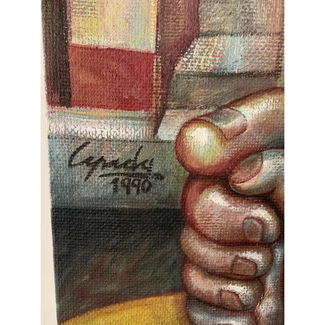 Figurative 1990s 'La Hacedora De Peces' by Postwar & Contemporary Venezuelan Artist Ender Cepeda For Sale - Image 3 of 7