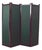 Brown Wooden Folding Screen with Green Fabric Panels, 1950 For Sale - Image 8 of 8
