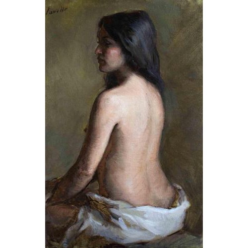 Marco Fariello, Meditation of a Young Girl, Oil Paint by Marco Fariello, 2025 For Sale