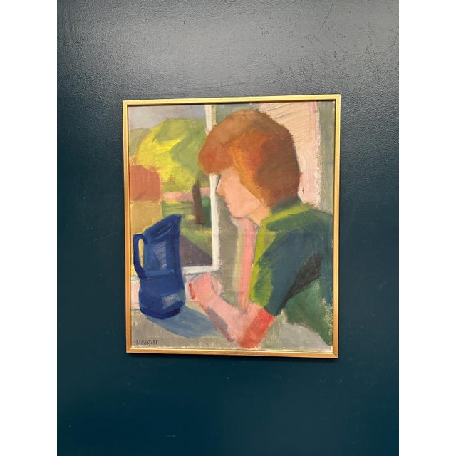 Anna‑stina Nilstoft, Woman, 1950s, Oil Painting on Canvas, Framed For Sale - Image 13 of 18