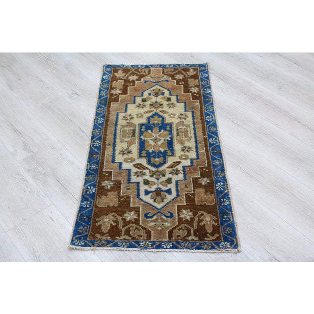 Mini Handmade Turkish Rug - 22"x44" For Sale - Image 10 of 10