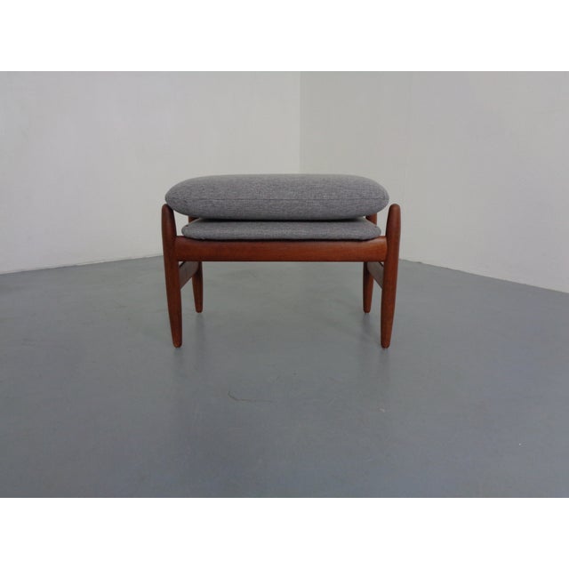Mid-Century Modern Teak Stool or Ottoman by Hans Olsen for Frem Røjle, Denmark, 1960s For Sale - Image 3 of 13