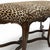 Mid-Century Italian French Louis XV Style Carved Fruitwood Bench Leopard Velvet For Sale In Atlanta - Image 6 of 7