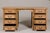 Teak Kneehole Desk with Eight Drawers and Custom Bleached Finish For Sale - Image 12 of 12
