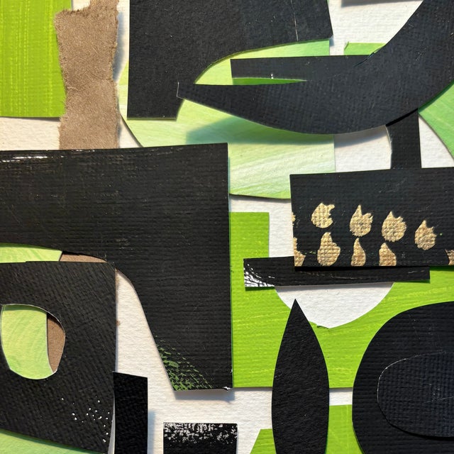 Mid-Century Modern Chuleta. Mini Collage Art by Robin Zingone, Framed For Sale - Image 3 of 3