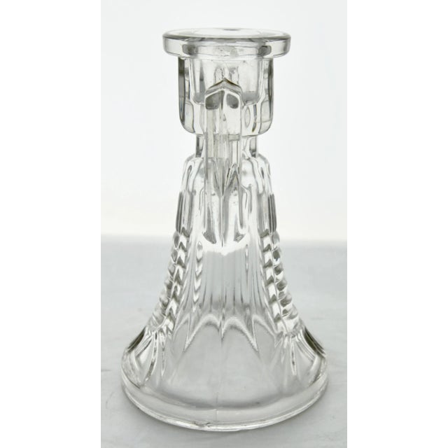 Luxval Victoria Candlesticks by Graffart & Delvenne for Val Saint Lambert, Set of 2 For Sale - Image 6 of 9