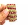 Bochic "Capri" Vintage Natural Ruby & Peridot Bangle Set In 18K Gold & Silver For Sale - Image 10 of 10