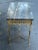 Early 20th Century French Art Deco Gilt Iron With Marble Top Side Table For Sale - Image 5 of 11