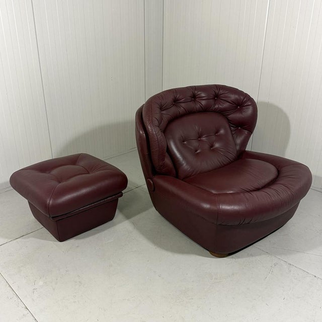 Set of Space Age Lounge Chair and Ottoman, 1970s For Sale - Image 12 of 17