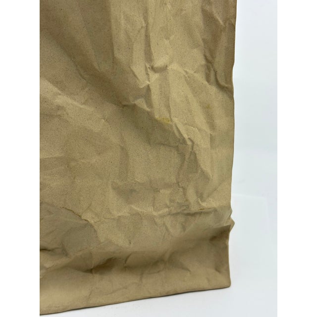 Vintage Pop Art Ceramic Crumbled Paper Bag Statue For Sale - Image 9 of 12