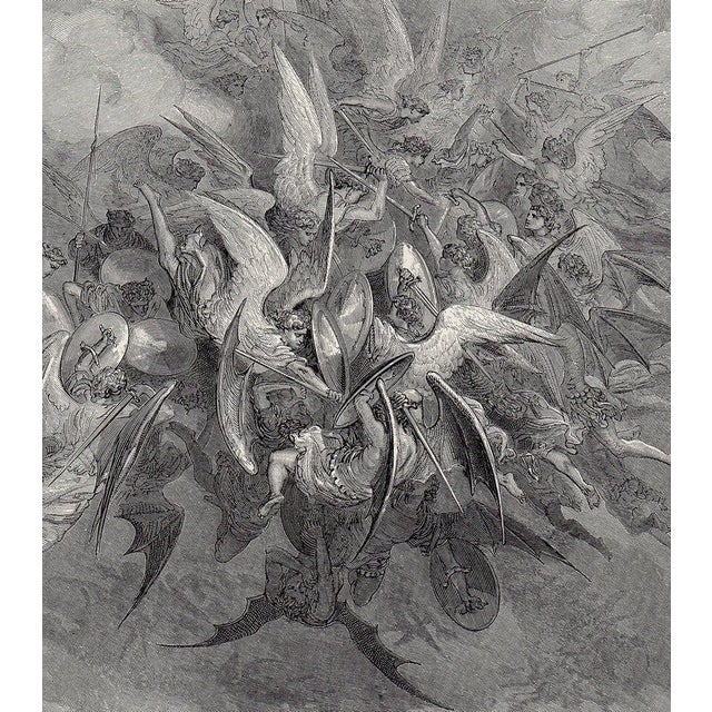 Gustave Dore Battle of the Angels (Milton's Paradise Lost) C