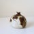 Wabi Sabi Studio Pottery Sculptural Rounded Bud Vase With Strokes of Mottled Brown & Ivory Drip Glaze For Sale - Image 10 of 16