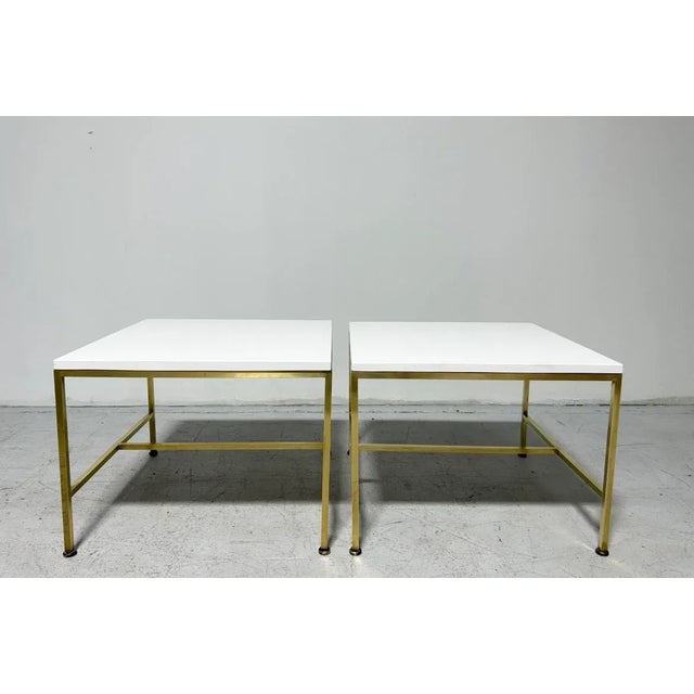 Mid-Century Modern Paul McCobb for Directional Brass Side Tables For Sale - Image 3 of 7