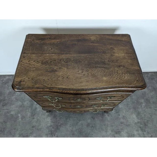 Louis XV Neo-Rustic Style Oak Chest of Drawers For Sale - Image 4 of 9
