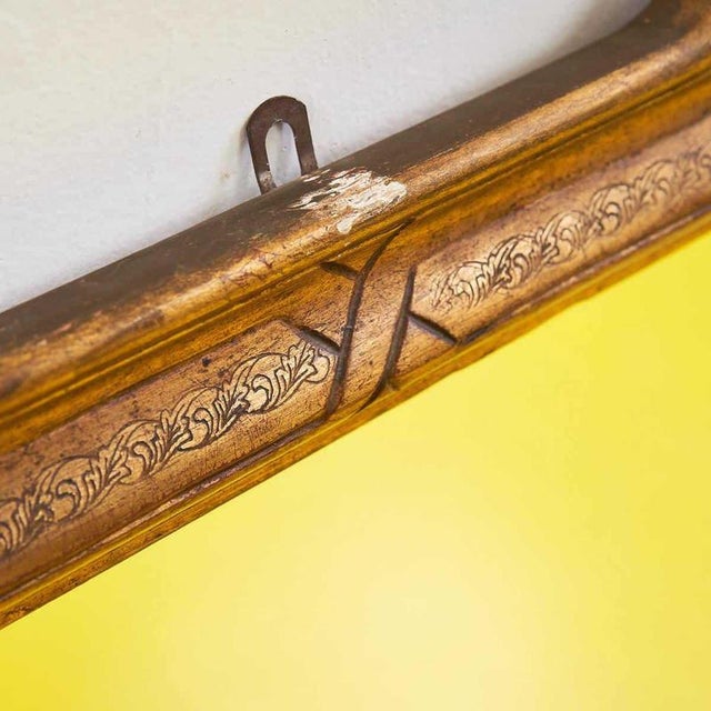 Vintage Gilt Wood Mirror For Sale - Image 3 of 9