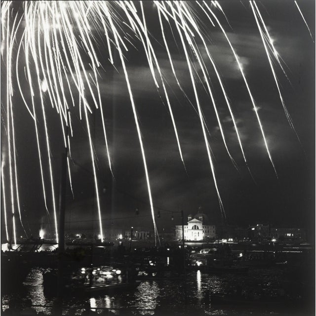 A contemporary selenium-toned gelatin silver print titled "Venice Fireworks. 1982" by American photographer Bruce...