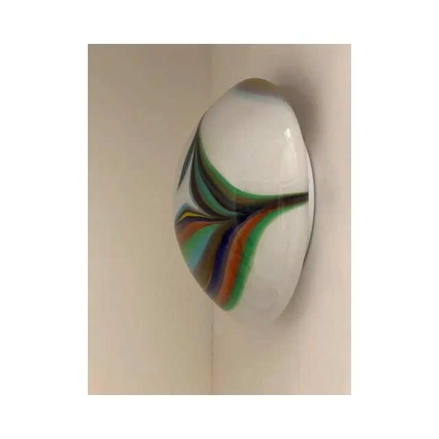 White Murano Glass Wall Sconces by Simoeng, Set of 2 For Sale - Image 4 of 13