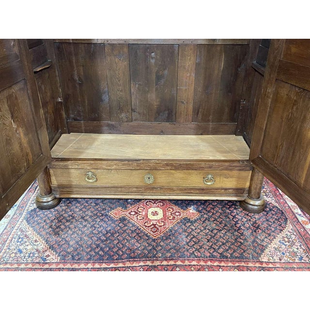 Antique Empire Style Oak Wardrobe, 1800s For Sale - Image 12 of 18