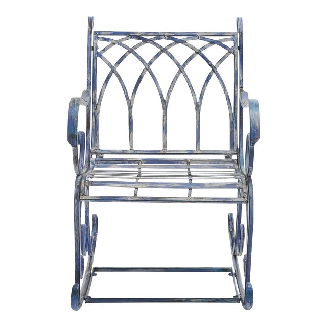 Medrano Rocking Chair - Mossy Blue For Sale