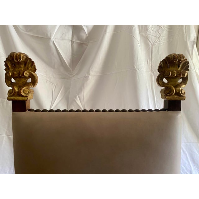 Late 18th Century Italian Carved Walnut and Parcel Gilt Armchair For Sale - Image 4 of 11