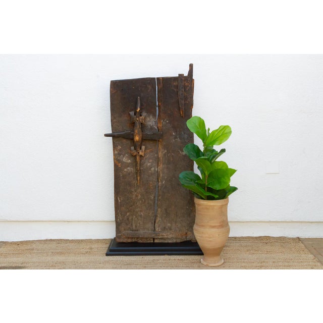 Brown Ancient Primitive Bamana Ta-Koy Lock African Door For Sale - Image 8 of 8