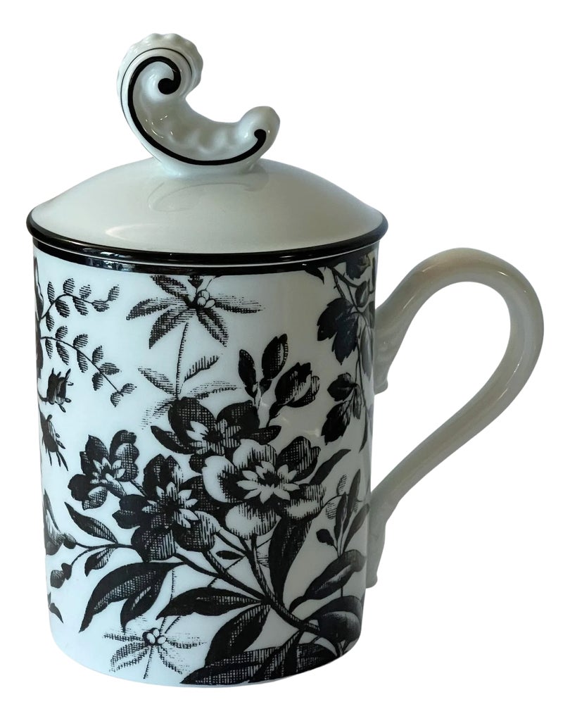 Gucci Porcelain Flowers Scroll Mug | Chairish