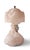 This is a great Art-Deco styled colored pale pink opaque glass "Southern Belle" boudoir lamp, 1940s, made by L.E. Smith...