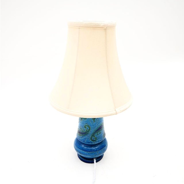 Mid-Century Modern Vintage Italian Ceramic Table Lamp by Aldo Londi for Bitossi, 1960 For Sale - Image 3 of 9