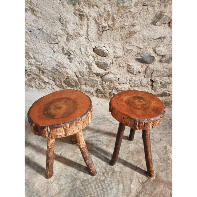 Vintage Wooden Stools, France, 1960s, Set of 2 For Sale - Image 16 of 18