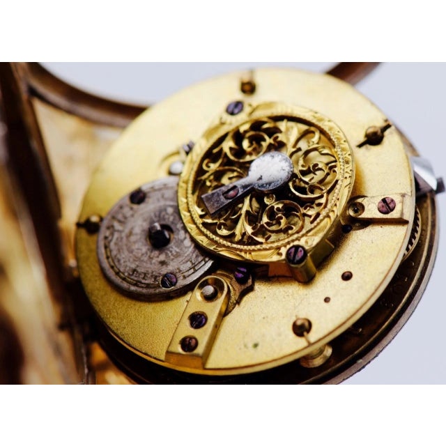 Antique Museum French Memento Mori Skull Skeleton Verge Fusee Desk Clock C1819 For Sale - Image 12 of 15