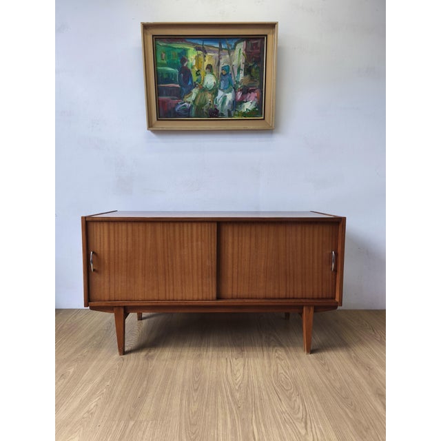 Brown Modernist Wooden Sideboard, 1970s For Sale - Image 8 of 18