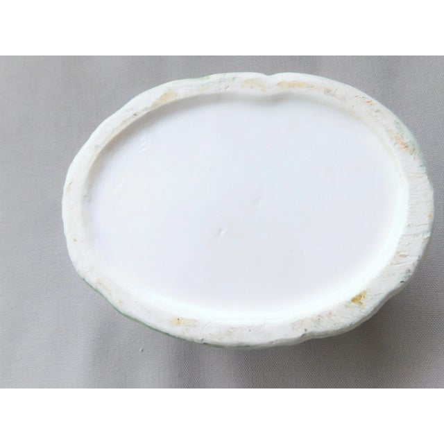 Green Vintage Ceramic Duck Appetizer, Sauce Casserole With Matching Ceramic Spoon For Sale - Image 8 of 12