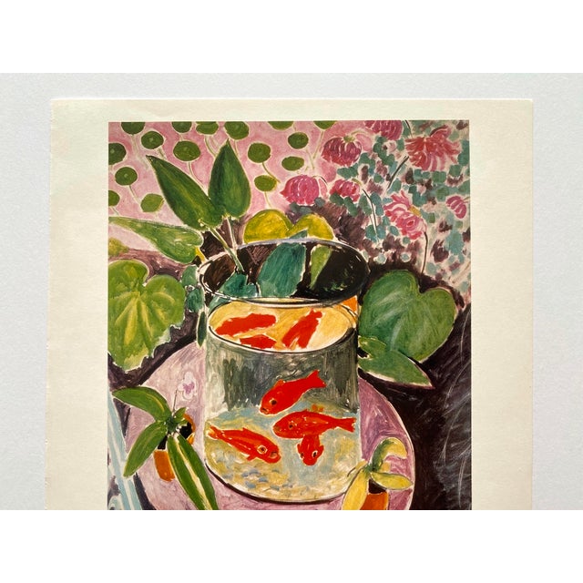 Paper Henri Matisse Vintage 1981 First Edition Postimpressionist Lithograph Print " Goldfish " 1911 For Sale - Image 7 of 10
