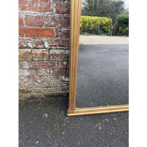 Large Antique English Gilt Overmantle Mirror, 1800s For Sale - Image 5 of 6
