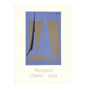 1979 Robert Motherwell 'America Cup II (With Border)' Contemporary Blue,Gold Offset Lithograph