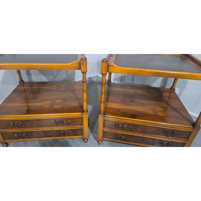 Vintage Yew Side Tables, 1920, Set of 2 For Sale - Image 10 of 13