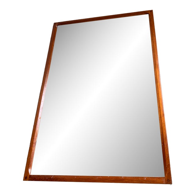 Rare Large Vintage Aksel Kjersgaard for Odder Mid Century Modern Danish Mirror For Sale
