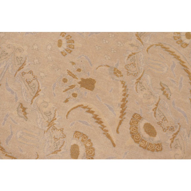 Boho Chic Tan/Brown Wool Rug - 6'0'' X 9'2'' For Sale In New York - Image 6 of 10