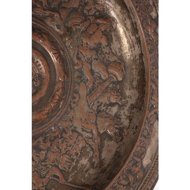 Early 20th Century Brass Wall Plate With Mythological Characters For Sale - Image 9 of 13