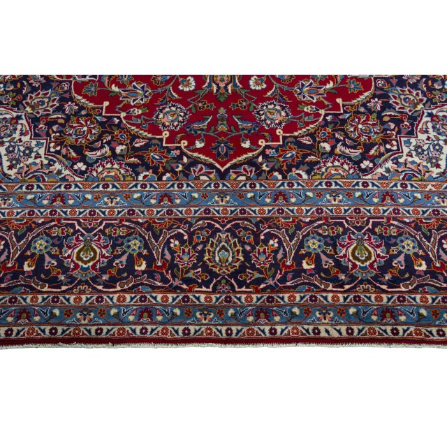 Textile Hand-Knotted Oriental Rug in Red For Sale - Image 7 of 12