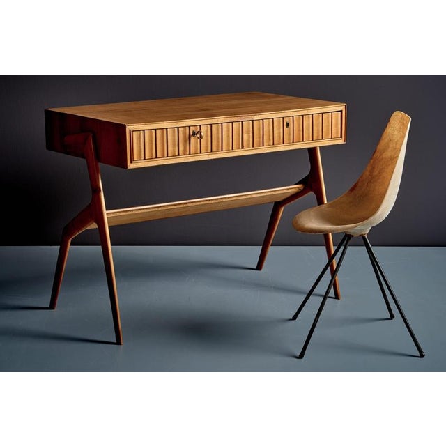 Wood Italian Cherry Wood Lady Writing Desk with Floating Top, 1940s For Sale - Image 7 of 12