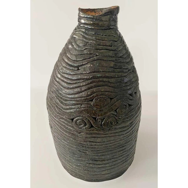 Late 20th Century Vintage Pottery Vase For Sale - Image 5 of 6