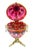 Magnificent Moser Cranberry Glass Imperial Egg-Form Tantalus Service, 1880s An extraordinary example of late 19th-century...