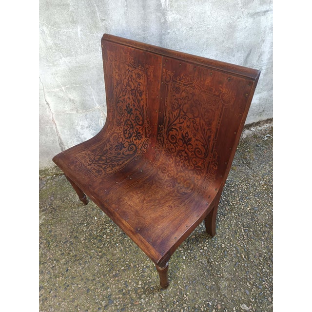 Thonet Embossed Bistro Bench from Thonet, 1890s For Sale - Image 4 of 18