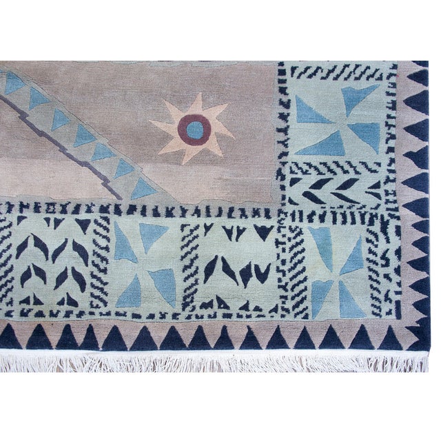 Vintage Tibetan Rug For Sale - Image 10 of 13