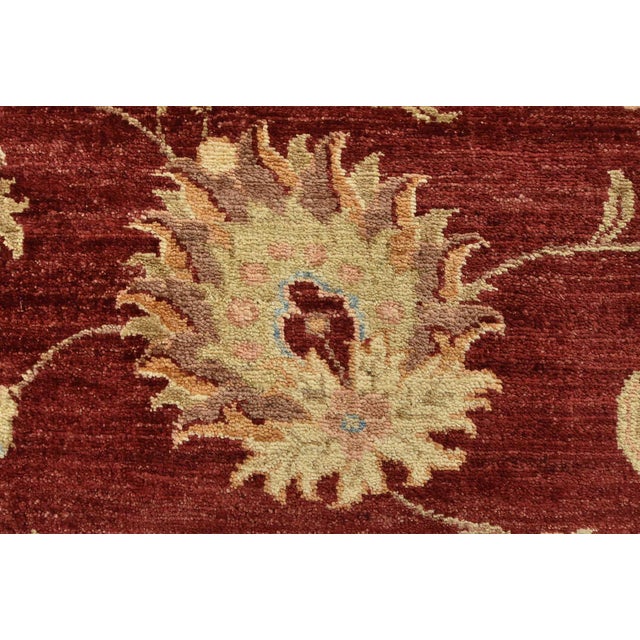 Ziegler Rug 8'11'' X 11'9'' Red Wool Traditional Hand-Knotted Oriental Carpet For Sale - Image 11 of 15
