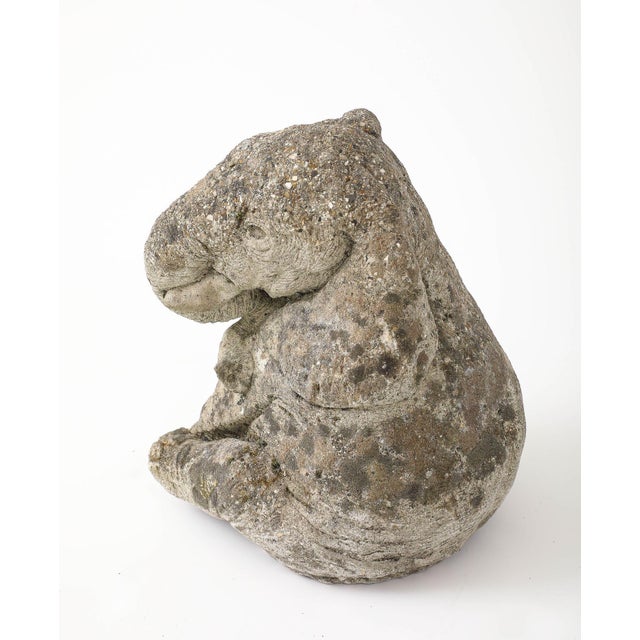 Sculpture Materials Cast Stone Elephant Garden Statue, France Mid 20th C. For Sale - Image 7 of 12